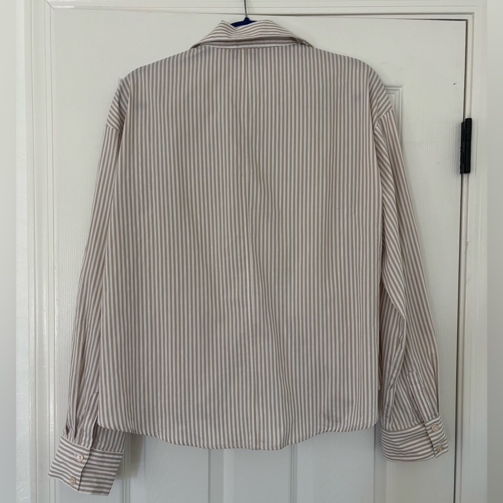 Evereve Striped Blouse Size XL - Picture 4 of 4